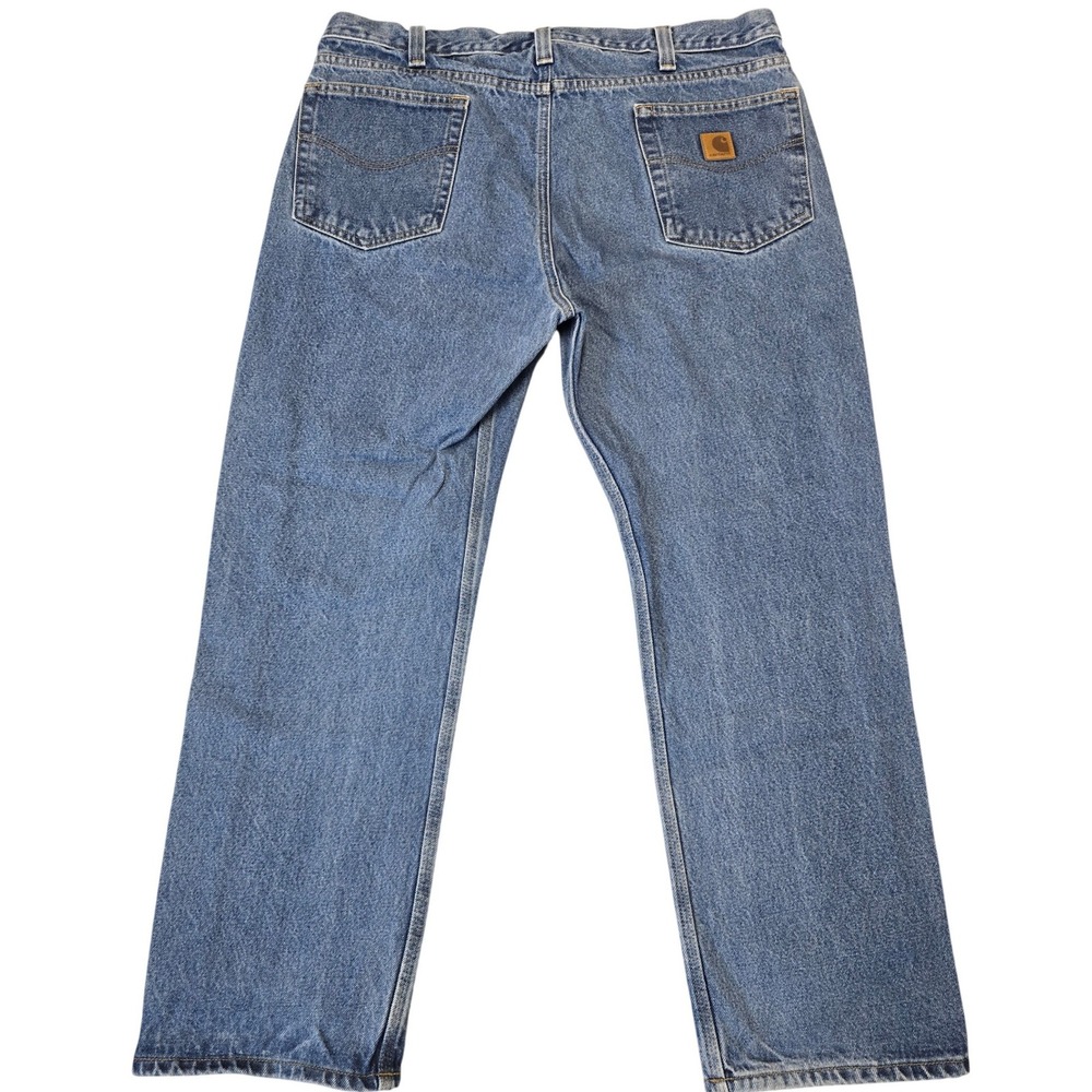 Carhartt B480 Jeans Mens 38x30 Blue Relaxed Fit 100% Cotton Denim Workwear